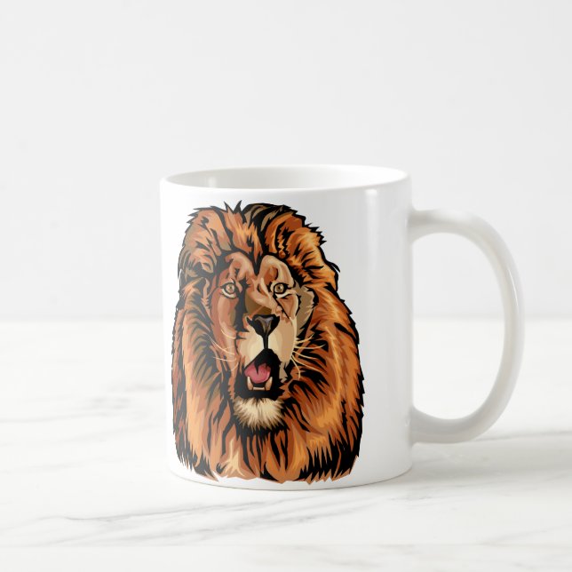 lejont huvud kaffemugg (Höger)