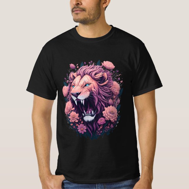 lejont huvud, Kung i Jungle T Shirt (Framsida)
