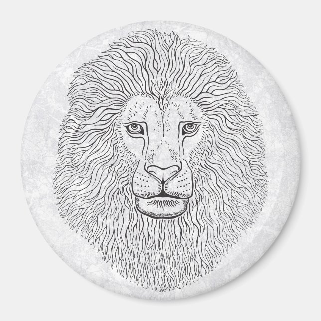 Lejont huvud magnet (Framsidan)