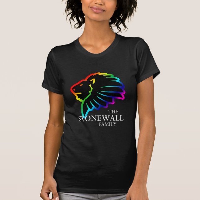 Lejont huvud med textutslagsplatsmörk t shirt (Framsida)