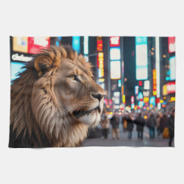 Lejont i Times Square Kökshandduk