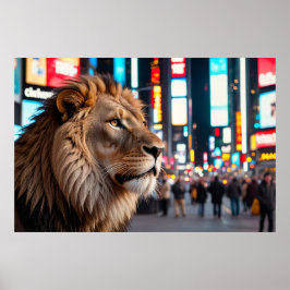 Lejont i Times Square Poster