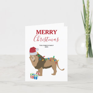 Lejont juldjur med julklapp tack kort