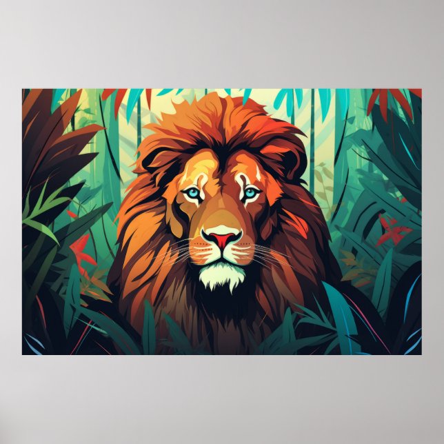 Lejont jungle Nature Wilderness Poster (Framsidan)