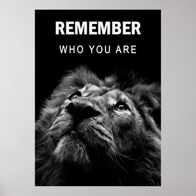 Lejont kom ihåg vem du är poster (Framsidan)
