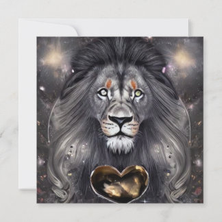 Lejont kort för Guld Heart Cosmic