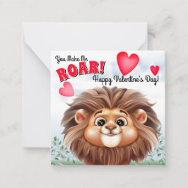 Lejont kort för Pun Kids Classroom Valentine Card