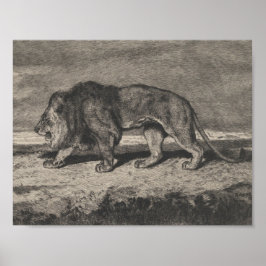 lejont kort för vintage poster