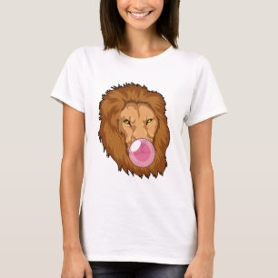 Lejont med bubbelgummi t shirt