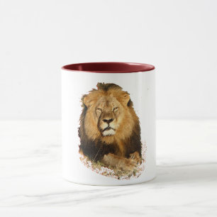 lejont minne för safarivilddesign av cecil det mugg