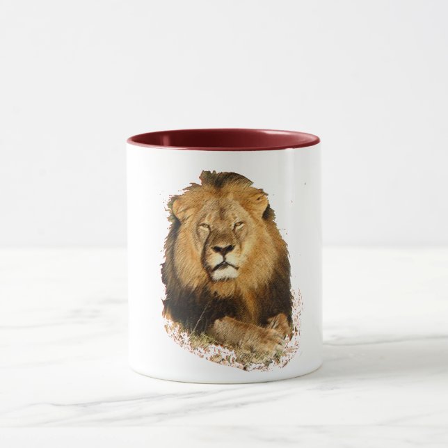 lejont minne för safarivilddesign av cecil det mugg (Center)