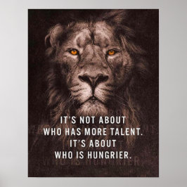 Lejont - Motiverat Ord - inspirerande Poster