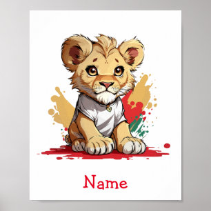 Lejont namn för Cute Baby Poster