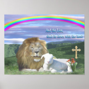 Lejont och lamben poster