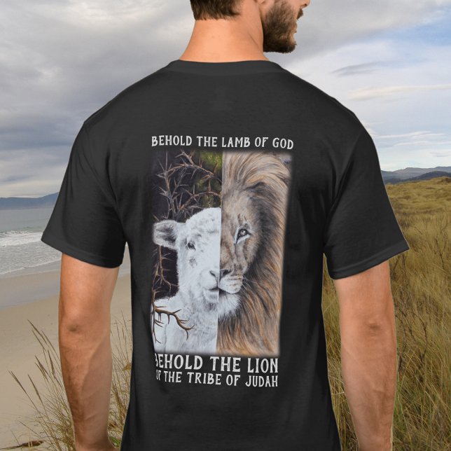 Lejont och lambfärgat anpassade svart T-skirt T Shirt (Skapare uppladdad)