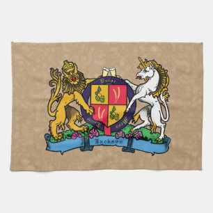 Lejont öl och Unicorn Rampant Beer Jackar Arm Kökshandduk