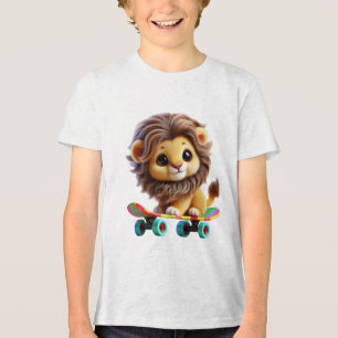 Lejont på en rulla t shirt