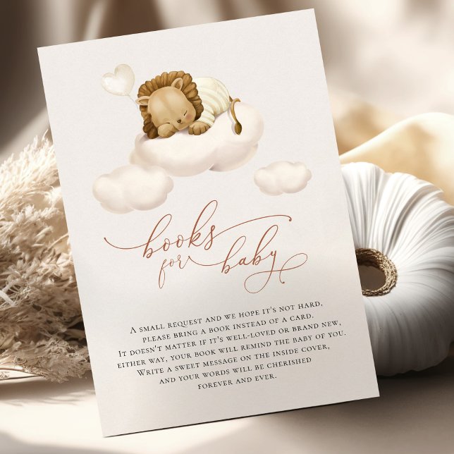 Lejont på molnet Bokar för Baby-höljeskort Anteckningskort (Skapare uppladdad)
