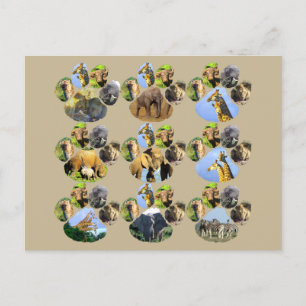 Lejont Pawprint 9 Collage Postcard Vykort