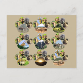 Lejont Pawprint 9 Collage Postcard Vykort