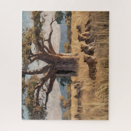 Lejont Pride vid vilomålning Pussel