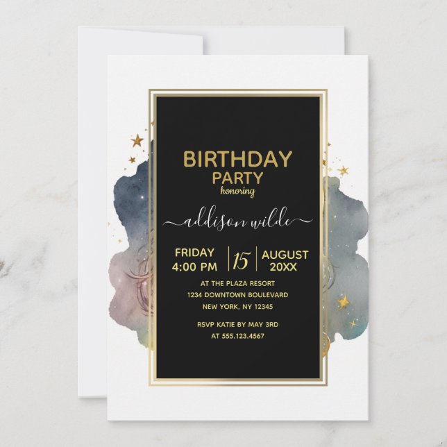 Lejont slamrande av Cute kung vid Måne Inbjudningar (Framsida)