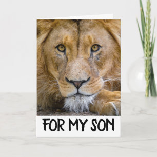 Lejont SON BIRTHDAY-KORT (BIG CAT) Kort
