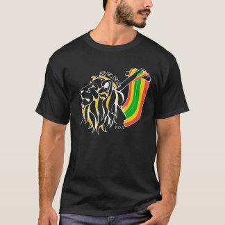 Lejont stiga för Rasta Reggae Tee Shirt