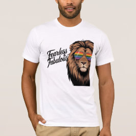 Lejont T-Shirt-Pride utan fruktlöshet och Fabulärt T Shirt