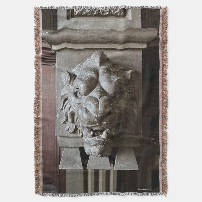 Lejont vevband för huvud filt (Framsidan Vertikal)