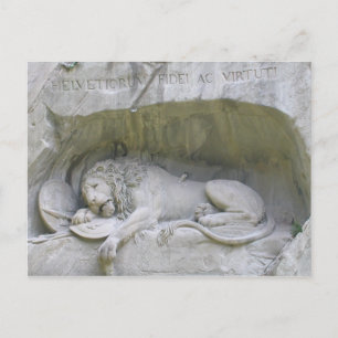 Lejont vykort för Lucerne-monument