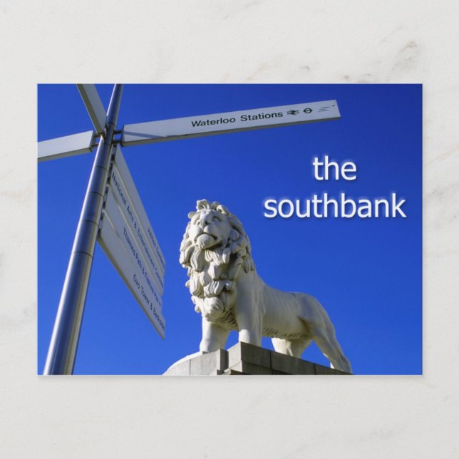 Lejont vykort för Southbank (Framsida)
