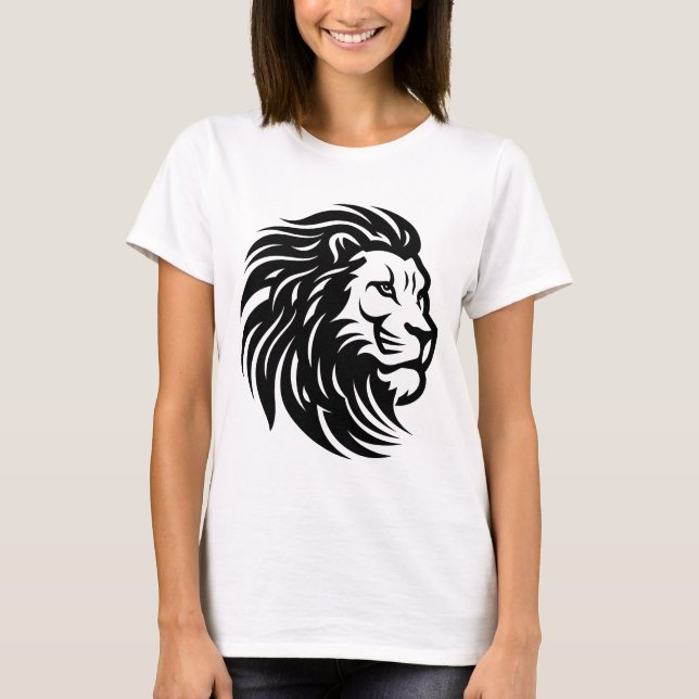 Lejonteckning T-shirt – konstnärlig & majestätisk  (Framsida)