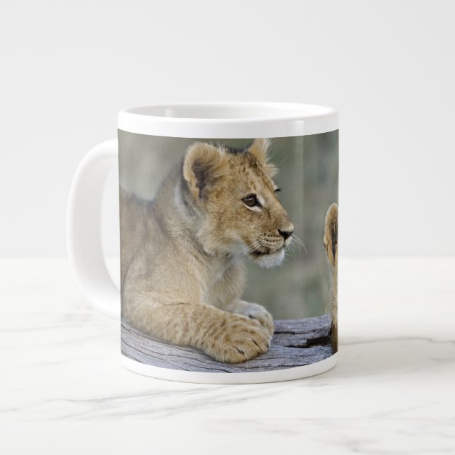Lejonungar på stock jumbo mugg (Framsida vänster)