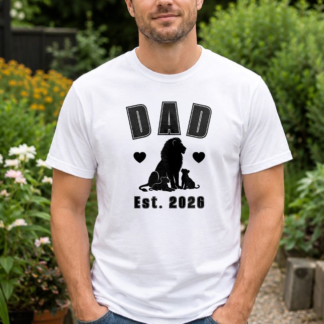 Lejonunge Siluett Ny Pappa Est År T Shirt (Skapare uppladdad)