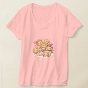 Lejonvänner V-ringad t-shirt