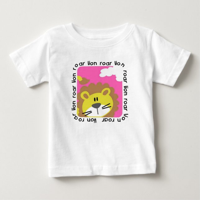 Lejonvrålande småbarnströja t-shirt (Framsida)