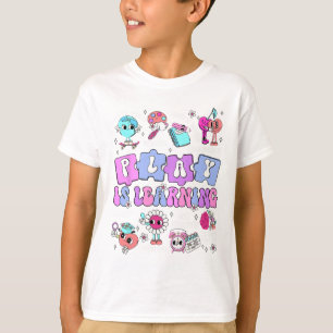 Lek är lärande lärare första skoldagen tillbaka t shirt