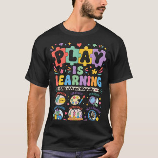 Lek är lärande tillbaka till skolan förskola försk t shirt