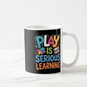 Lek är seriöst lärande - Dagis lärare män kvinnor Kaffemugg