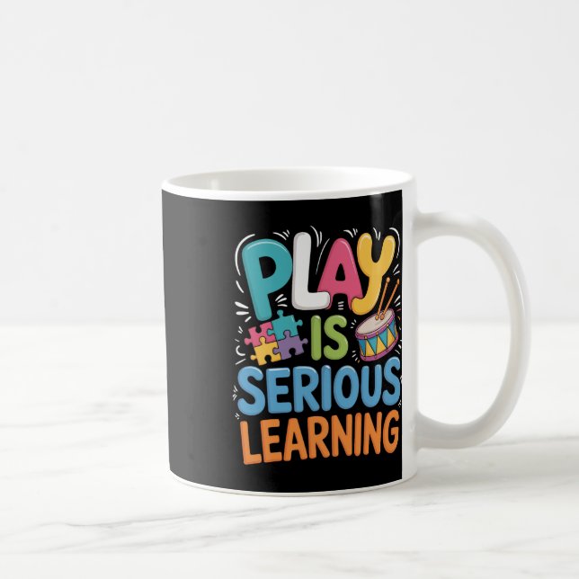 Lek är seriöst lärande - Dagis lärare män kvinnor Kaffemugg (Höger)