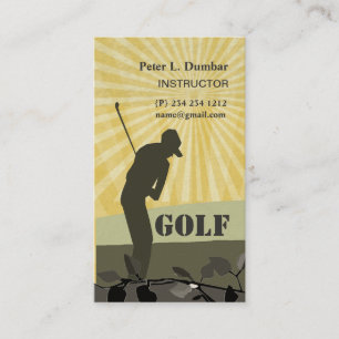 Lek av Golf i lagledare för solskenGolfspelare Visitkort