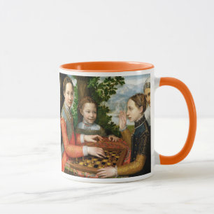 Lek av schacket av Sofonisba Anguissola - Circa Mugg