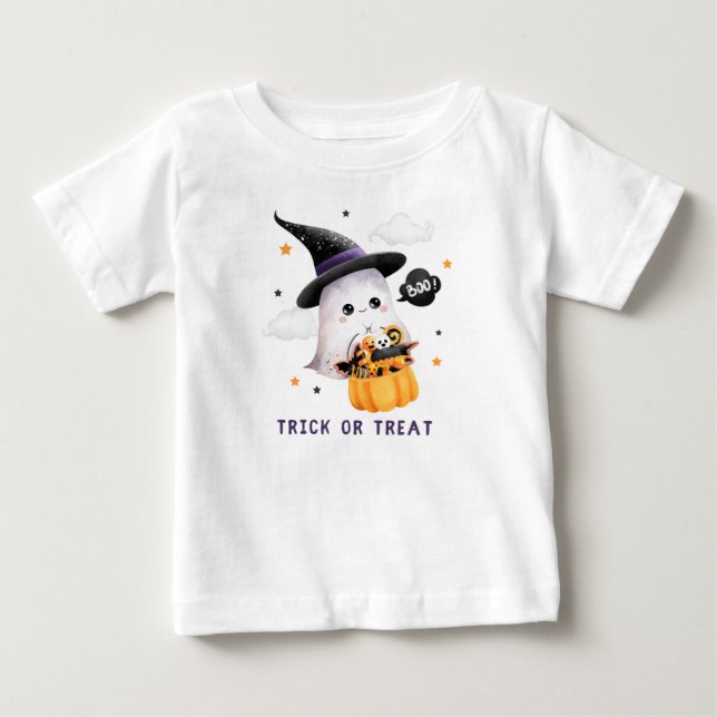 Lek eller godis baby T-Shirt (Framsida)