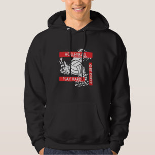 Lek får hårt smutsar ner volleybollT-tröja Hoodie