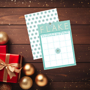 Lek för Bingo för flingajul Themed Julkort