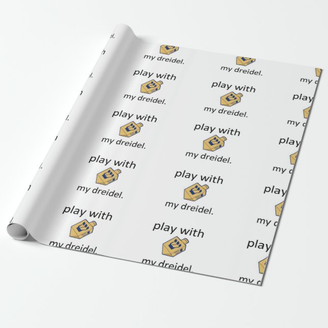 Lek för dreidel för Hanukkah chanukah rolig med Presentpapper (Utrullad)