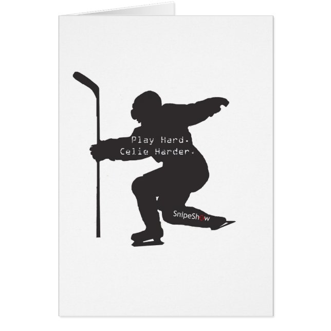 Lek hårt. Celie Harder. Hälsningskort (Framsidan)