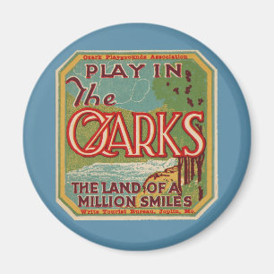 Lek i det OZARKS landet av miljon leenden Magnet