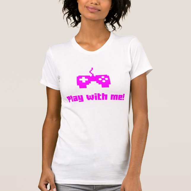 Lek med mig T-tröja - ROSA! T-shirt (Framsida)